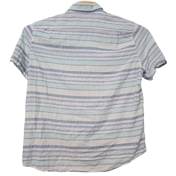 Southern‎ Tide Blue & White Striped Linen Blend Lightweight Shirt Mens Large - Picture 3 of 7